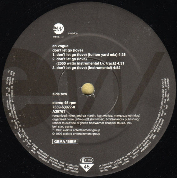En Vogue : Don't Let Go (Love) (12", Spe)