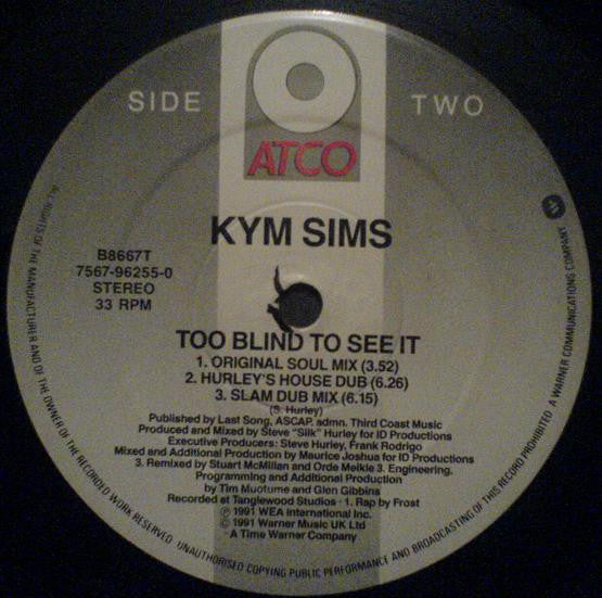 Kym Sims : Too Blind To See It (12", Single)
