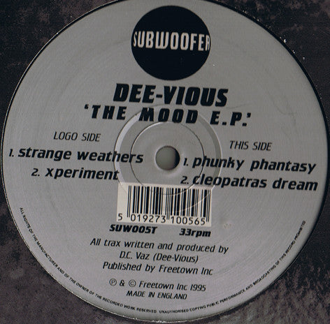 Dee-Vious* : The Mood E.P. (12", EP)