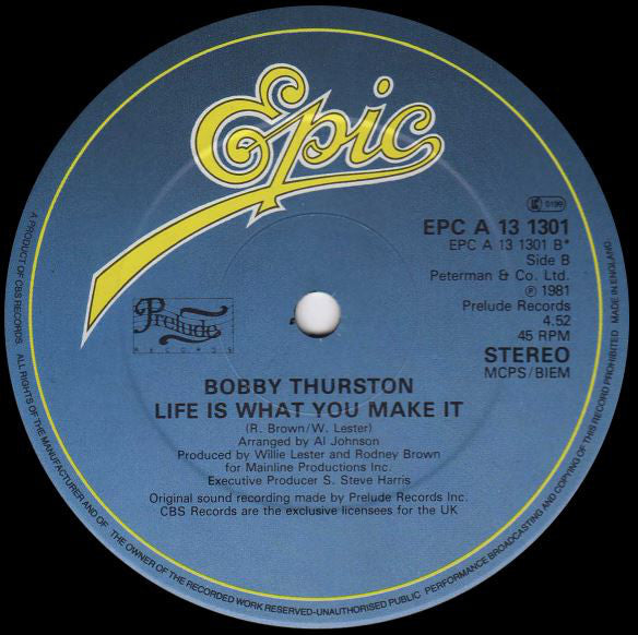 Bobby Thurston : Very Last Drop (12")