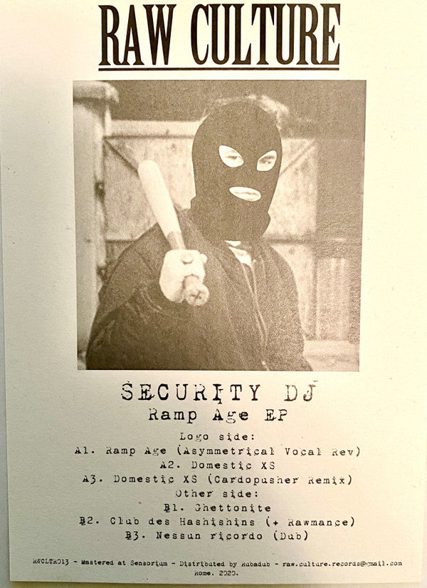 Security DJ : Ramp Age EP (12", EP, Ltd, Num)