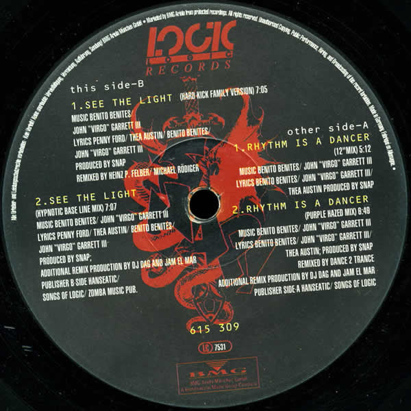 Snap! : Rhythm Is A Dancer (12")