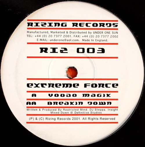 Extreme Force : Voodoo Magik / Breakin Down (12")