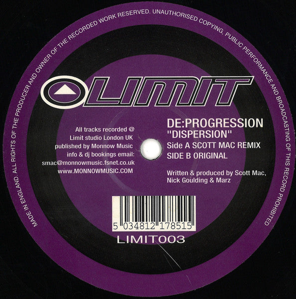 De:Progression* : Dispersion (12")