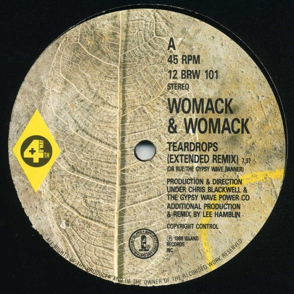 Womack & Womack : Teardrops (12", Gen)