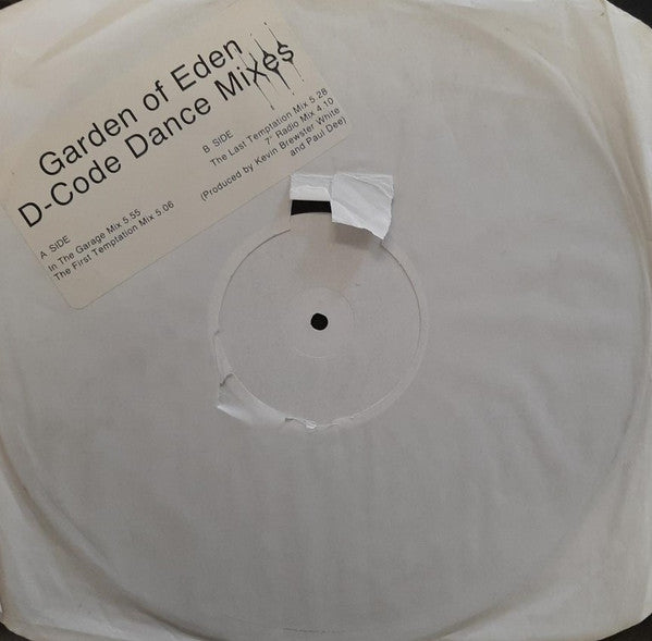 Paul Dee : Garden Of Eden (D-Code Dance Mixes) (12", Single, W/Lbl)