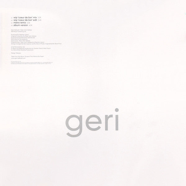 Geri Halliwell : Calling (12", Promo)