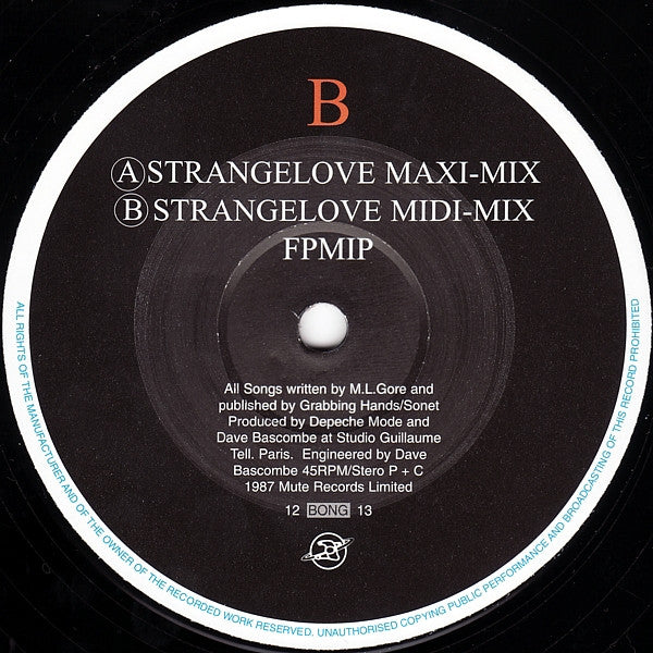 Depeche Mode : Strangelove (12", Single, RP)