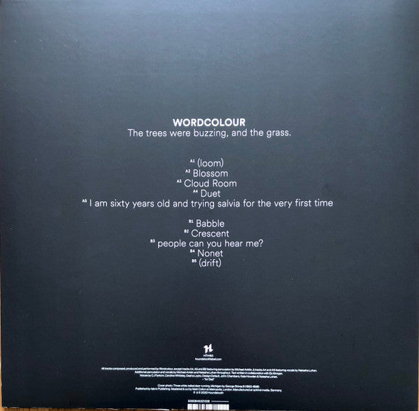 Wordcolour : The Trees Were Buzzing, And The Grass. (LP, Album, Ltd, Cle)
