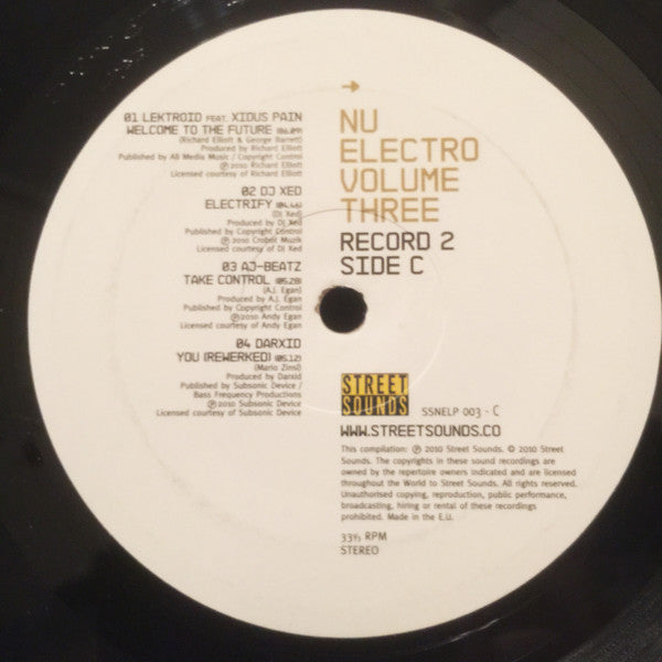 Various : Nu Electro Volume 3 (2xLP, Comp, Ltd)
