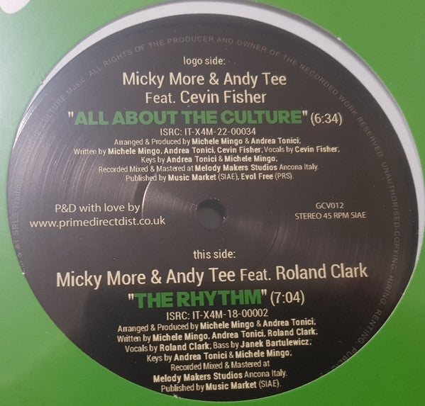 Micky More & Andy Tee Feat. Cevin Fisher / Micky More & Andy Tee Feat. Roland Clark : All About The Culture / The Rhythm (12")