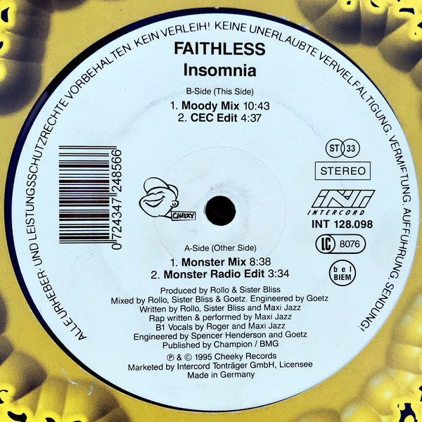 Faithless : Insomnia (12")