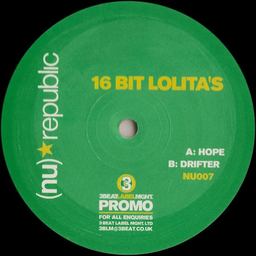 16 Bit Lolita's : Hope / Drifter (12", Promo)