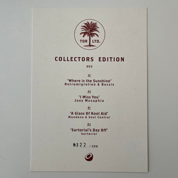 Various : TDRLTD 003 (12", EP, Ltd, Num)