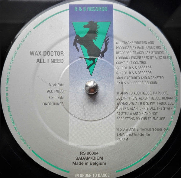 Wax Doctor : All I Need (12")
