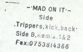 Mad On It : Trippers Kick Back (12", W/Lbl)