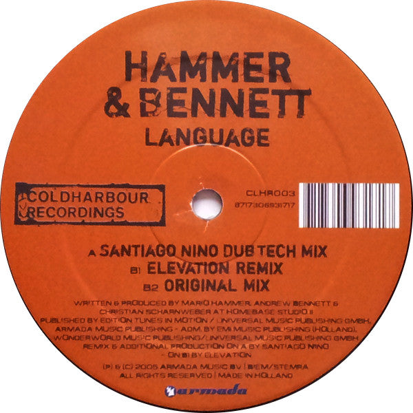 Hammer* & Bennett* : Language (12")