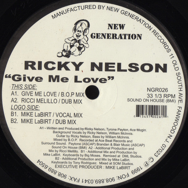 Ricky Nelson : Give Me Love (12")