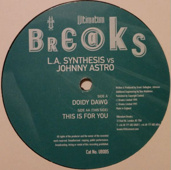 L.A. Synthesis* Vs Johnny Astro : Doidy Dawg (12")