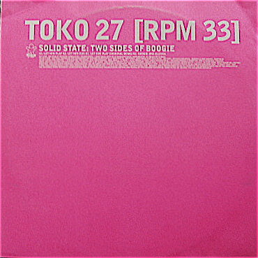 Solid State (2) : Two Sides Of Boogie (12")