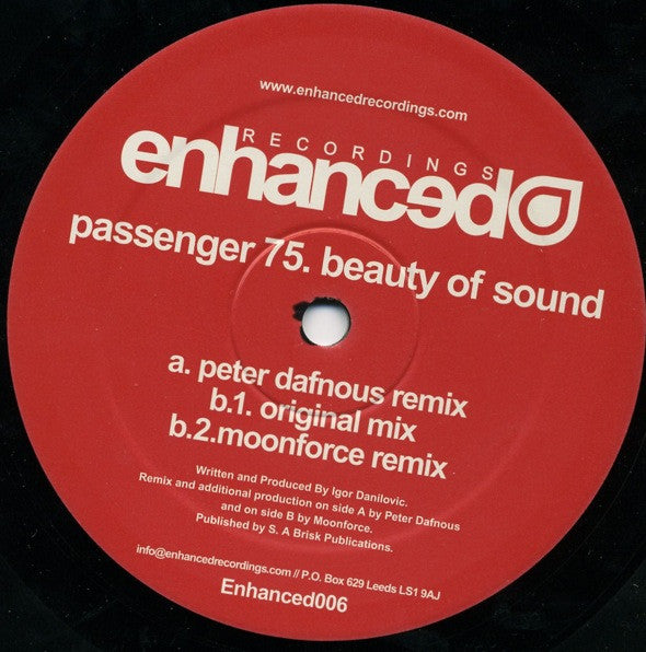 Passenger 75 : Beauty Of Sound (12")